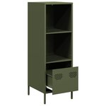 vidaXL Buffet vert olive 35x39x103 5 cm acier