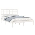 vidaXL Cadre de lit sans matelas blanc 120x200 cm bois massif