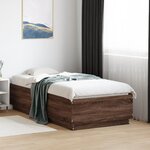 vidaXL Cadre de lit sans matelas chêne marron 90x190 cm