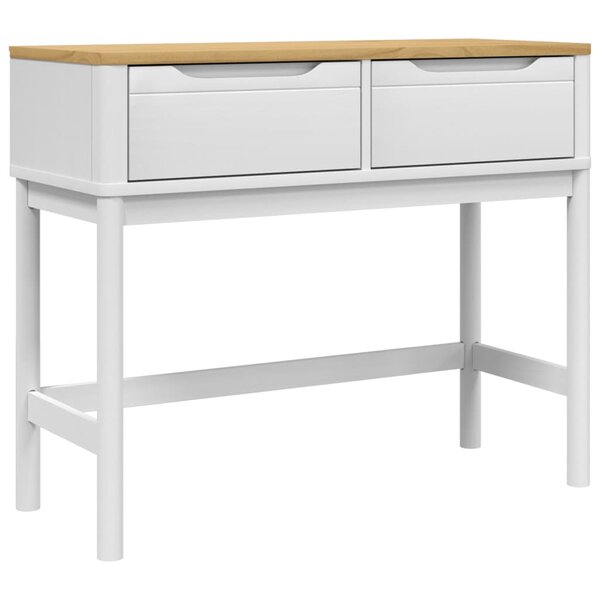 vidaXL Table console FLORO blanc 89 5x36 5x73 cm bois de pin massif