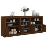 vidaXL Buffet avec lumières LED chêne marron 181 5x37x67 cm