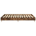 vidaXL Cadre de lit sans matelas chêne fumé 150x200 cm bois ingénierie
