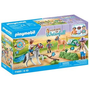 PLAYMOBIL 71495 - Cavaliers avec poneys et saut d'obstacles