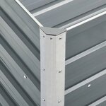 vidaXL Jardinière surélevée acier galvanisé 240x40x45 cm gris