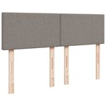 vidaXL Sommier à lattes de lit avec matelas Taupe 140x200 cm Tissu