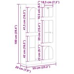 vidaXL Armoire suspendue avec étagère Chêne artisanal 59 x 20 x 100 cm