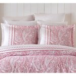 Parure de lit - housse de couette 220 x 240 + 2 taies d'oreiller 60 x 60 coton renforcé - Rose