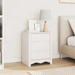 vidaXL Cabinet de chevet avec tiroir Drammen Blanc 45 x 35 x 56 cm