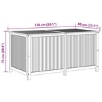 vidaXL Boîte de rangement de jardin 150x80x75 cm Bois d'acacia solide