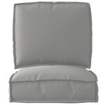 vidaXL Set de coussins de palette 2 Pièces Gris 50 x 50 x 12 cm