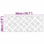 vidaXL Plaques à damier 2 Pièces Argent 50 x 20 cm Aluminium