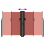 vidaXL Auvent latéral rétractable terre cuite 140x1000 cm