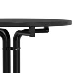 vidaXL Table à manger noir Ø70x110 cm bois d'ingénierie et acier