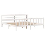 vidaXL Cadre de lit sans matelas blanc 180x200 cm bois massif de pin