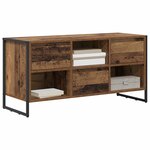 vidaXL Meuble TV Bois Ancien 100 x 36 x 49 5 cm Bois d'ingénierie