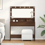 vidaXL Coiffeuse Chêne brun 100 x 41 x 135 cm Bois d'ingénierie