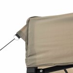 vidaXL Tente de fête 200 x 200 x 306 cm Taupe Tissu Oxford