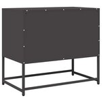 vidaXL Meuble TV noir 68x39x60 5 cm acier laminé à froid