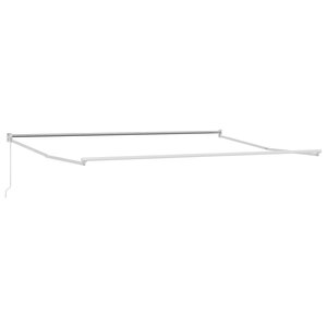 vidaXL Cadre de store rétractable manuel Blanc 4 x 2 m Aluminium