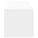 vidaXL Meuble TV mural Montage mural Blanc brillant 98 x 31 x 30 cm