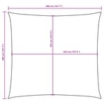 vidaXL Voile de parasol tissu oxford carré 3 6x3 6 m orange