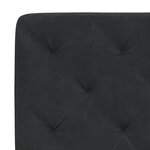 vidaXL Lit avec matelas noir 100x200 cm velours