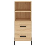 vidaXL Buffet haut Chêne sonoma 34 5x34x180 cm Bois d'ingénierie