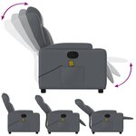 vidaXL Fauteuil de massage inclinable Gris Similicuir