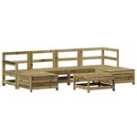 vidaXL Salon de jardin 7 Pièces bois de pin imprégné
