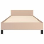 vidaXL Cadre de lit avec tête de lit sans matelas cappuccino 100x200cm