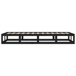 vidaXL Cadre de lit sans matelas noir 90x200 cm bois massif
