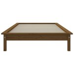 vidaXL Cadre de lit sans matelas marron miel bois massif