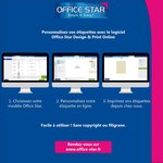 Os43431 - boite de 1400 étiquettes multi-usages 105x39 mm office star