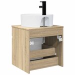 vidaXL Meuble de lavabo mural Chêne Sonoma 49 x 44 5 x 65 cm