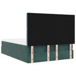 vidaXL Cadre de lit ottoman avec matelas vert foncé 140x190 cm velours