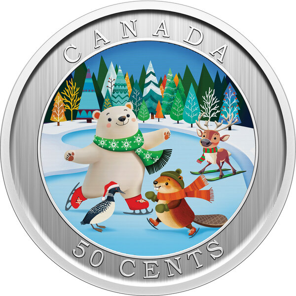 Monnaie WHIMSICAL WINTER Lenticular Cupronickel 50 Cents Canada 2026 (PRÉCOMMANDE)