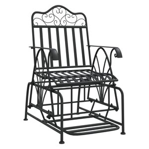 vidaXL Banc coulissant 61 cm Noir Acier