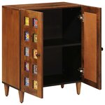 vidaXL Buffet Noyer 60 x 33 x 75 cm Bois de mangue massif