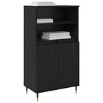 vidaXL Haut Armoire Noir 60 x 36 x 110 cm Bois d'ingénierie