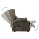 Vidaxl fauteuil releveur inclinable taupe tissu