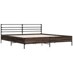 vidaXL Cadre de lit sans matelas chêne marron 200x200 cm