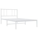 vidaXL Cadre de lit métal sans matelas et tête de lit blanc 100x200 cm