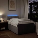 vidaXL Sommier à lattes de lit avec matelas taupe 120x190 cm tissu