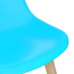 vidaXL Chaises à manger lot de 2 bleu plastique