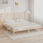 vidaXL Cadre de lit sans matelas bois massif 180x200 cm