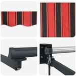 vidaXL Auvent Rétractable Orange et marron 500 × 300 cm Tissu et Métal