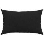 vidaXL Coussins de canapé 2 Pièces Noir 50 x 30 cm tissu