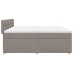 vidaXL Sommier à lattes de lit avec matelas Taupe 200x200 cm Tissu