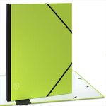 ACROPAQ Carton à dessin A3- 34 x 45 cm  Avec fermeture élastique  Dos extensible pour plus d'espace- Vert- Certifié FSC