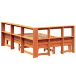 vidaXL Lit bibliothèque sans matelas cire marron 120x200 cm pin massif